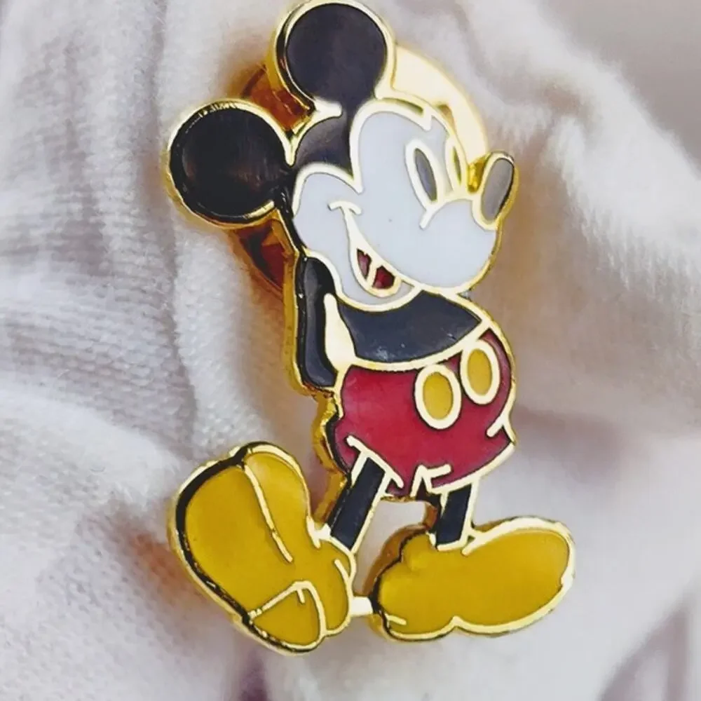 Vintage Disney Mickey Mouse Enamel Pin Classic Pose